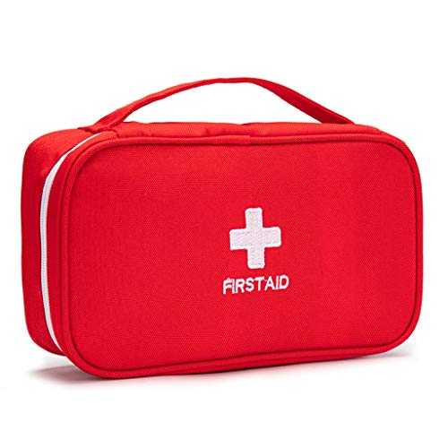 First Aid Bag Tote Empty Small First Aid Kit Bag Outdoor Travel Rescue Pouch First Responder Medicine Bag Pocket Container for Car Home Office Sport Outdoors
