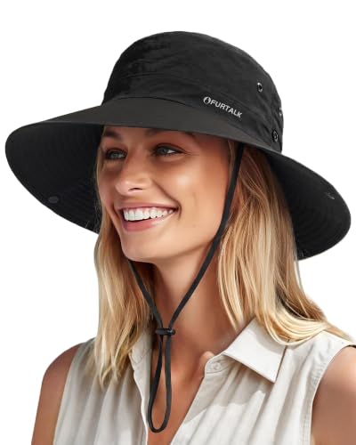 Sun Hats for Women Ponytail Wide Brim Summer Packable Cowboy Hat
