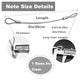 1/8"(3mm) Wire Diam Stainless Steel Cable Eyelets Loops Short Rope Lanyard Safety Tether Chain Lock with Vinyl Coated Cover, 15Pcs 8" Long Clear (15 Count)