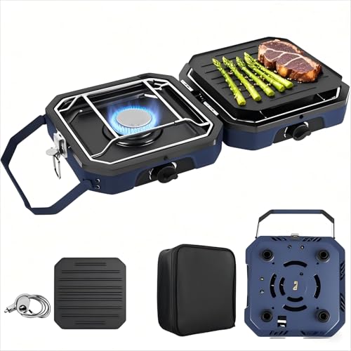 Adjustable 2 Burner Portable Stove with 16000 BTU