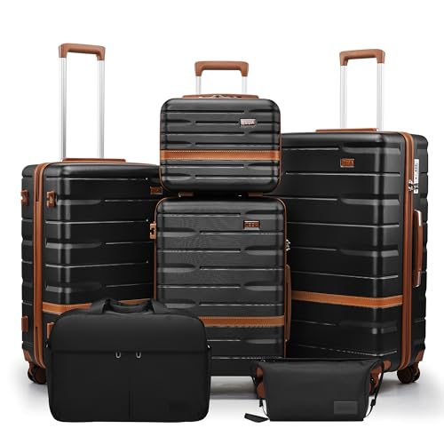 Luggage Sets with TSA Lock Hardside PC+ABS Carry On expandable Suitcase with Spinner Wheels Lightweight Rolling Travel Luggage Sets with YKK