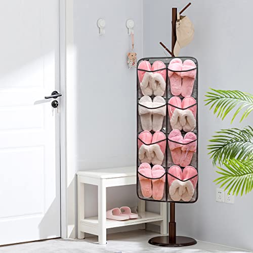 Dual Sided Hanging Closet Organizer for Socks Underwear Bra Kids Storage Organizer for Baby Clothes Toddler Shoes with 26 Pockets