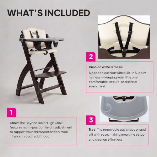 Beyond Junior Convertible Wooden High Chair with Removable Tray