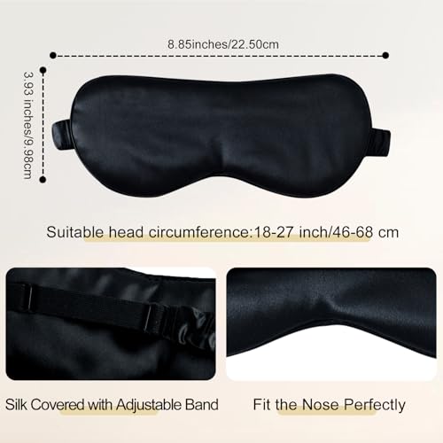 Adjustable 100% 22 Momme Mulberry Silk Sleep Mask
