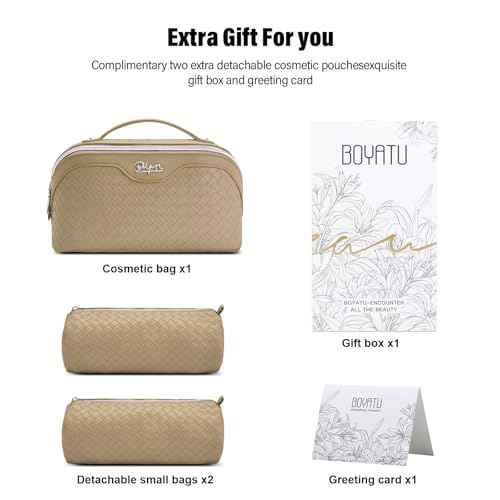 Travel Makeup Bag Cosmetic Bags for Women (3 Count)