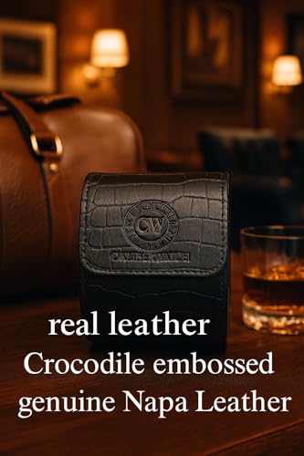 Genuine Napa Leather Watch Roll Travel Case for 3 Watches