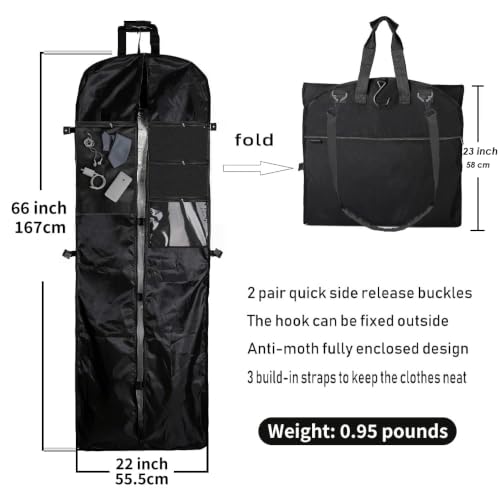 66" Versatile Travelling bags Wedding Dress Travel Garment Bag Tri