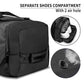 large Gym Duffle Bag Backpack Waterproof Sports Duffel Bags Travel Weekender Bag for Men Women Overnight Bag with Shoes Compartment Black