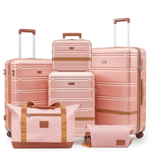 Luggage Sets Suitcase with Spinner Wheels (6 Count)