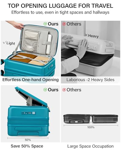20 Inch Expandable Carry On Luggage 22x14x9 Airline Approved