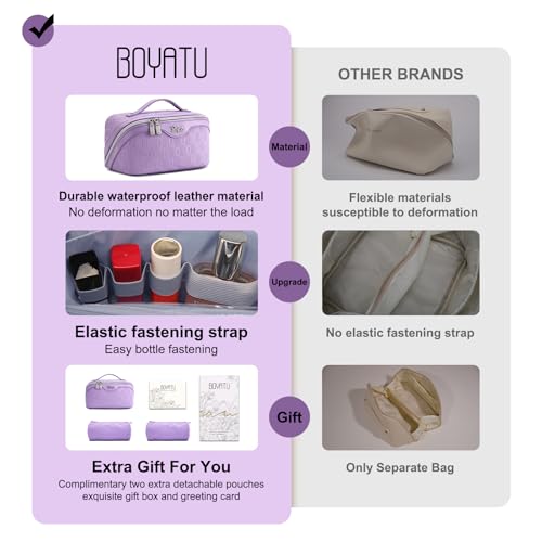Travel Makeup Bag Cosmetic Bags for Women (3 Count)