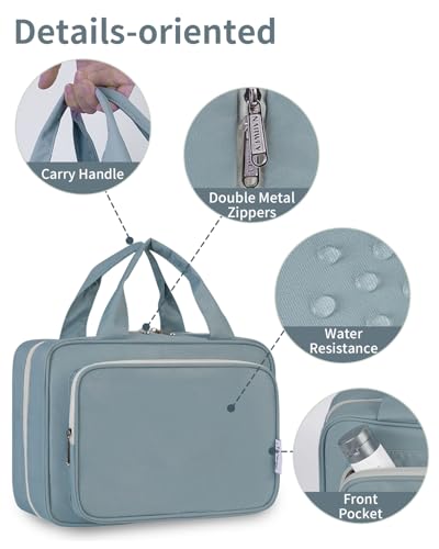 Travel Toiletry Bag for Women Large Hanging Makeup Bag Organizer Toiletries Bag for Full Size Essentials Accessories Cosmetics