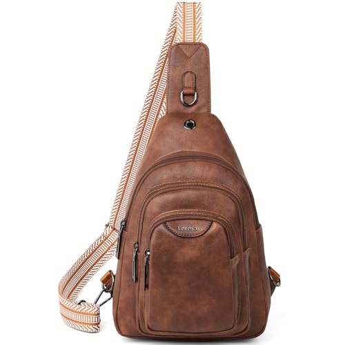 10L Crossbody Sling Bag for Women Men Anti Theft Cross Body Fanny Pack Belt Bag Purse Gifts for Women Faux Leather