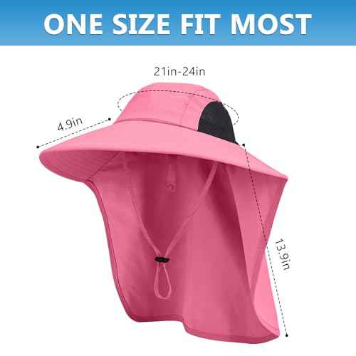 Sun Hat for Men Women with Neck Flap