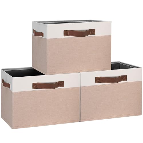 Large Fabric Storage Bins with Handles