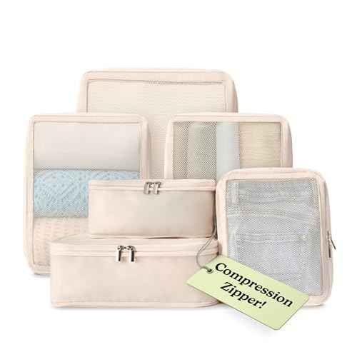 Space Saving Compression Packing Cubes for Women 6 (6 Count)
