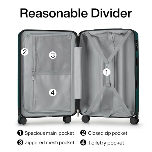 29 Inch Luggage Suitcases With Spinner Wheels Lightweight PC hardside Rolling Suitcase With Travel Lock