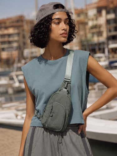 Sling Bag with Adjustable Straps Crossbody Chest Bag Lightweight Small Backpack for Casual Outdoor Traveling Hiking