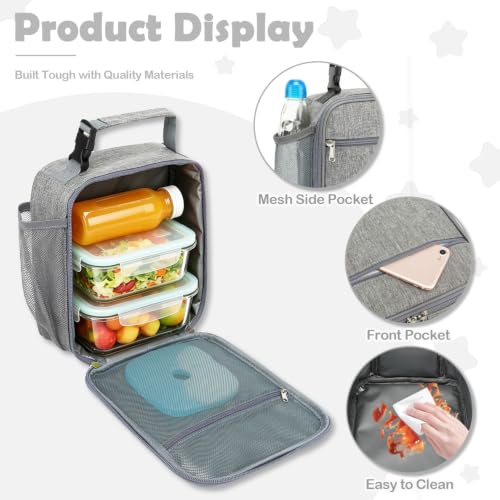Kids Lunch box Insulated Soft Bag Mini Cooler Back to School Thermal Meal Tote Kit for Girls