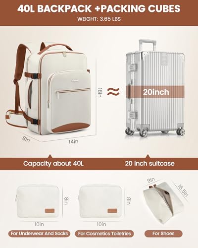 40L Travel Backpack with Waist Strap