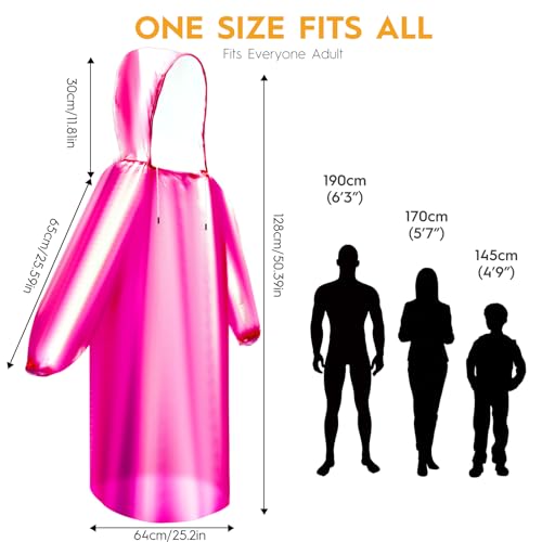 6 & 20 & 50 Pack Disposable Rain Ponchos for Adults (20 Count)