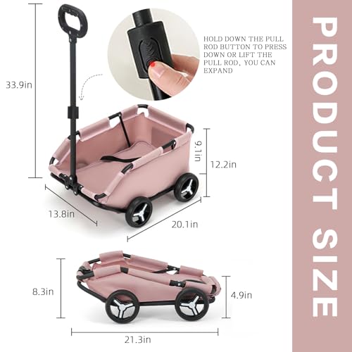 Dog Stroller 4 Wheels Folding Dog Cart Pet Stroller for Travelling Shopping Walking Playing for Small Dogs Cats