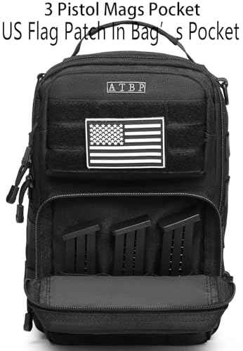 Tactical Sling Backpack with Holster Military Crossbody Bag for Men Single Shoulder Back Pack 10L