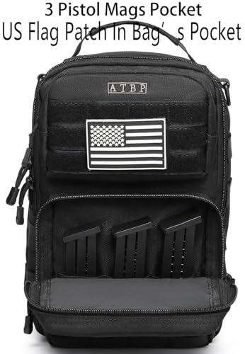 Tactical Sling Backpack With Holster Military Crossbody Bag for Men Single Shoulder Back Pack 10L