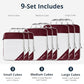 9 Set Compression Packing Cubes for Travel (9 Count)