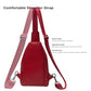Large Sling Bag for Women Crossbody Purse Leather Fashionable Trendy Chest Bag for Travel