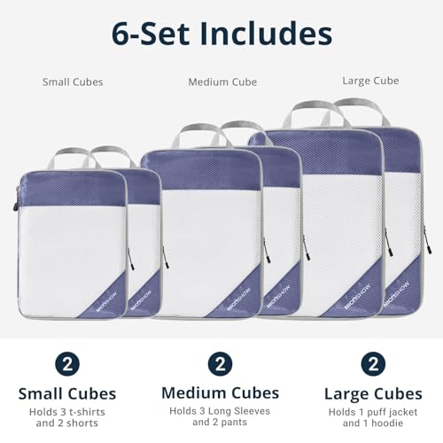 Compression Packing Cubes 6 Set (6 Count)