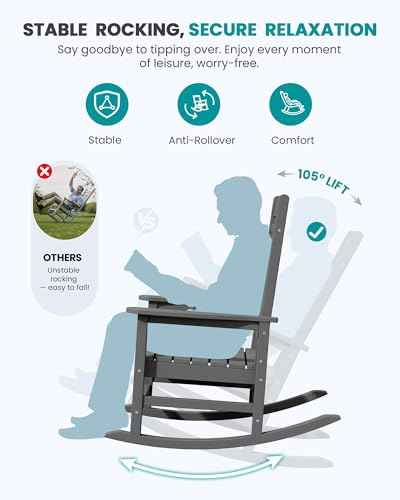 Outdoor Rocking Chair Set of 6 (6 Count)