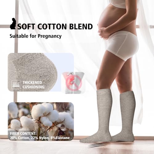Cotton Compression Socks for Women&Men 20 (2 Count)