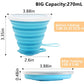 4 Pack Silica gel Collapsible Travel Cup 270ml