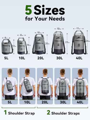 Waterproof Dry Bag Backpack with Zippered Pocket