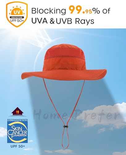Men's Sun Hat UPF 50+ Wide Brim Bucket Hat Windproof Fishing Hats