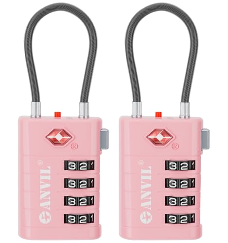 TSA Approved Luggage Locks with Search Alert Indicator (2 Count)