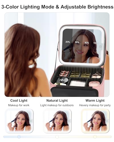 Makeup Bag with LED Mirror