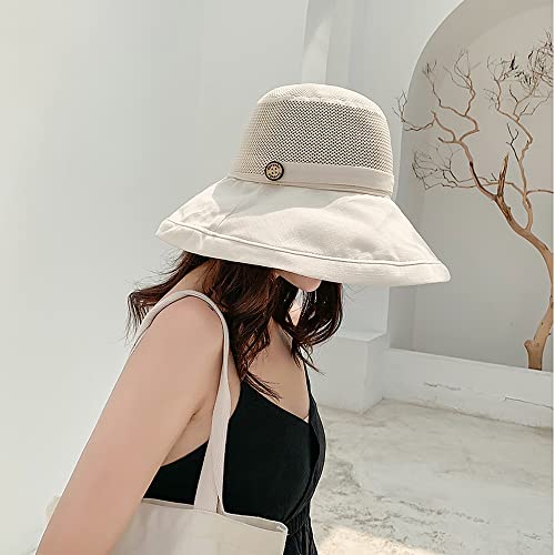 Women Summer Wide Brim Sun Hat Bucket Fishing Hats UV Protection