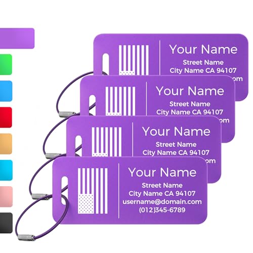 4PCS Personalized Luggage Tag (4 Count)