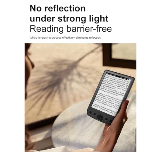 6 Inch E Reader Digital Reader Electronic Book Reader with 800x600 High Resolution Screen Multifunctional Navigation Buttons for PDF EPUB TXT DOC FB2 MOBI