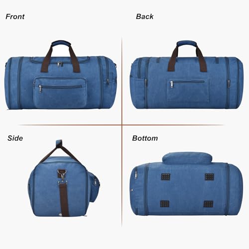 60L Canvas Duffle Bag for Men