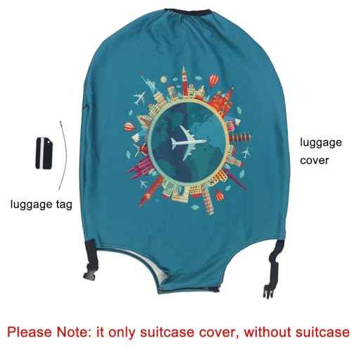 Thicker Travel Luggage Covers with Luggage Tag For Suitcase Tsa Approved