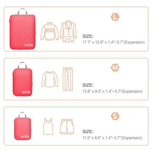 Compression Packing Cubes for Travel (4 Count)