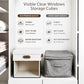 11x11 Inch Ultra Thick Fabric Storage Bins with Lids & Windows (3 Count)