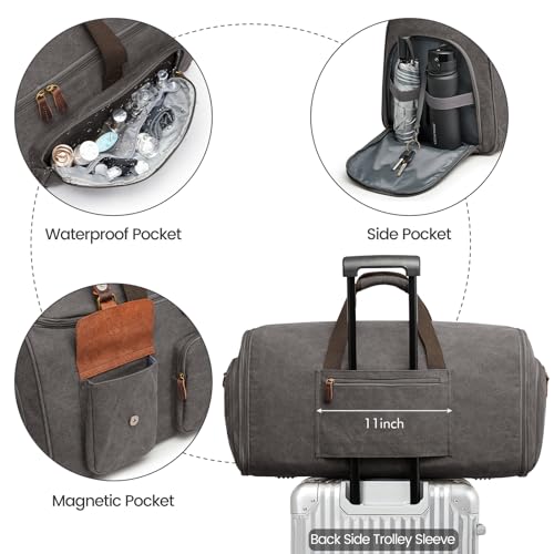 Garment Bags for Travel Canvas Duffle Bags for Men Hanging Suitcase (76 Liters)