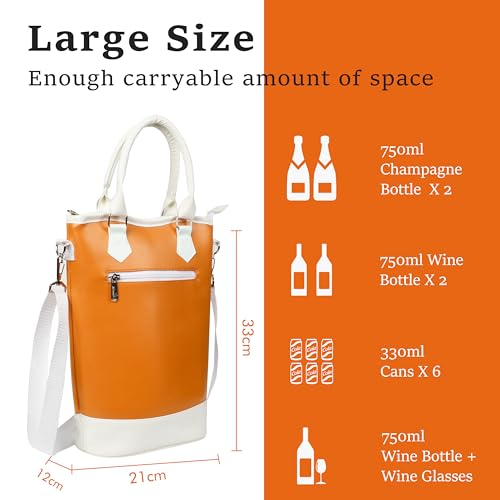 2 Bottle Wine Cooler Bag Tote