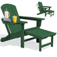 Folding Adjustable Adirondack Chair with Footrest