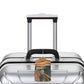 2 Pack Luggage Tags for suitcases Edvard Munch Scream TSA Approved Label Luggage Tag Baggage Tag Leather Stainless Steel Loop Label Tag for Men Women Travel Bag Suitcase (2 Count)