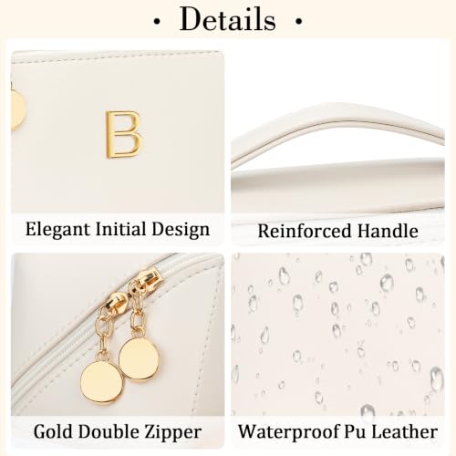 Initial Makeup Bag Personalized Gift for Women Teen Girls